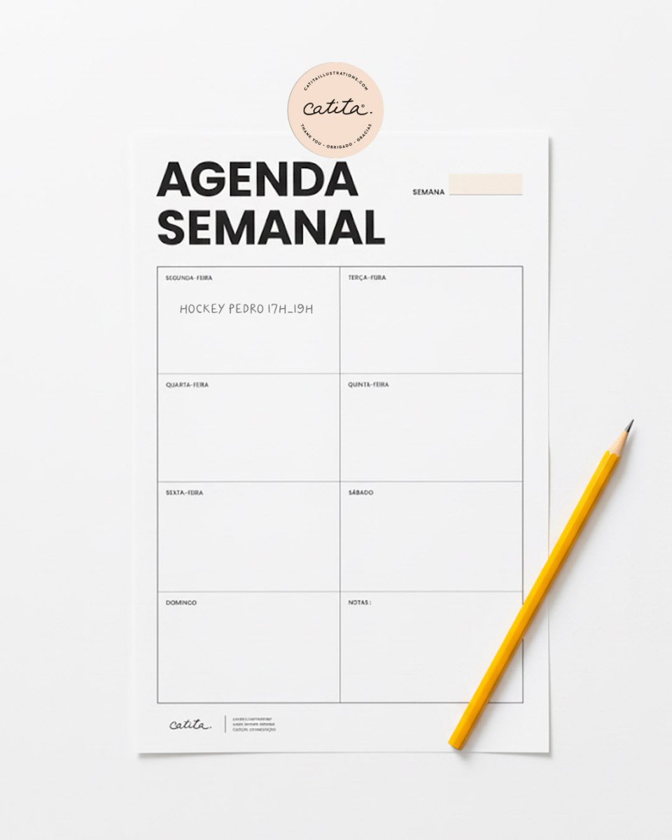 Agenda Semanal - Printables Catita illustrations