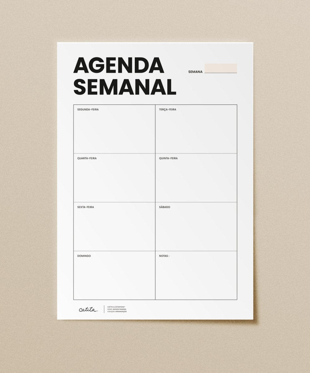 Agenda Semanal - Printables Catita illustrations