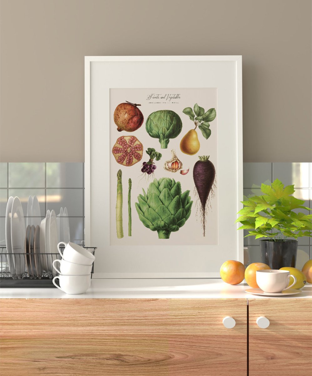 Fruits and Vegetables Nr1 - Posters Catita illustrations