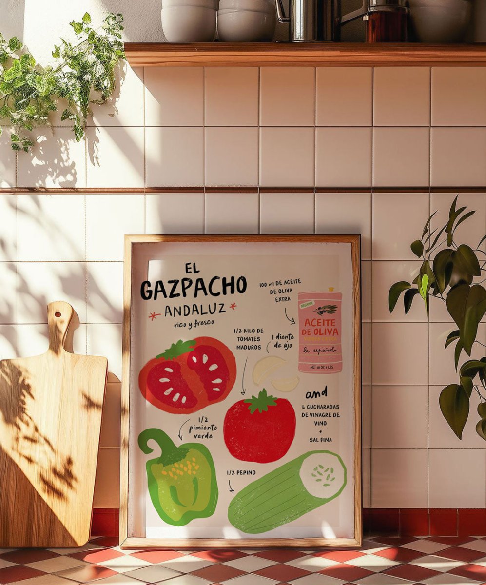 Gazpacho Andaluz - Posters Catita illustrations