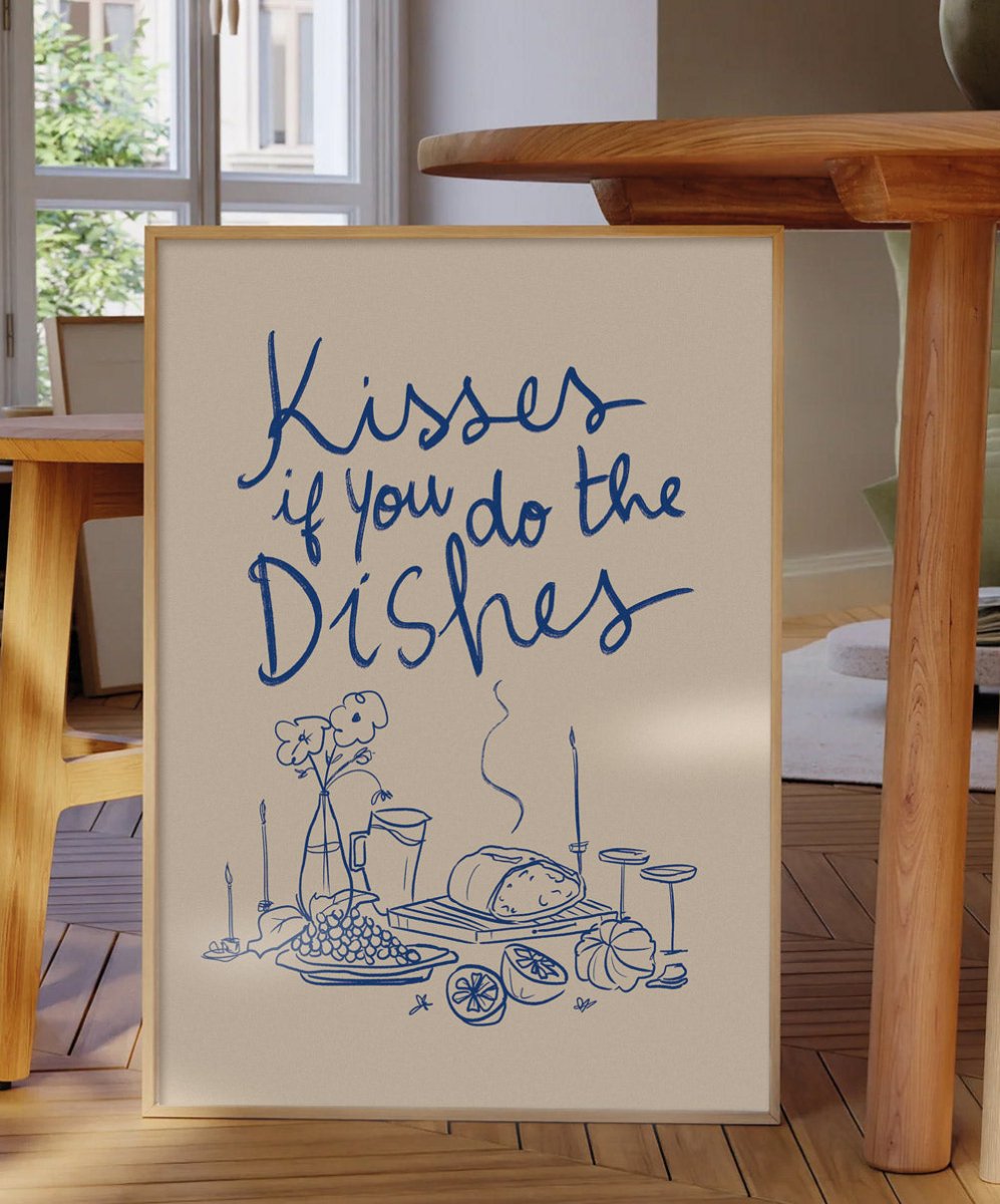 Kisses with Dishes - Posters Catita illustrations