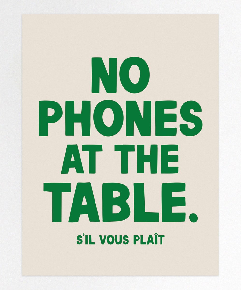 No phones at the table - Posters Catita illustrations