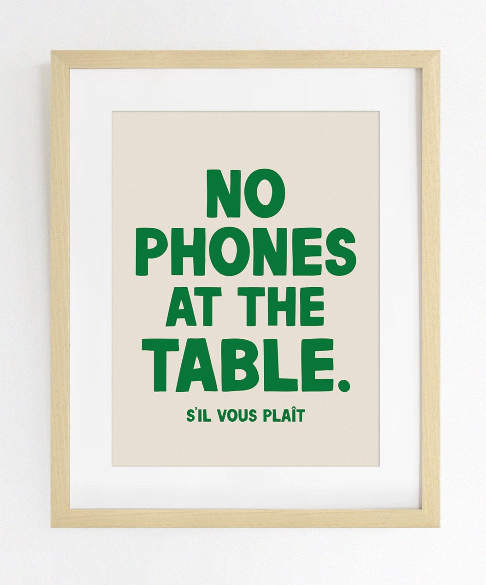 No phones at the table - Posters Catita illustrations