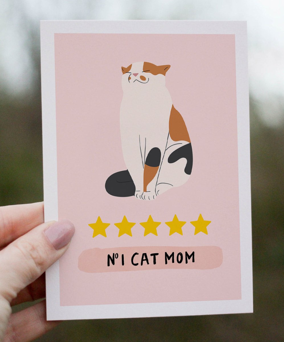 Postal "N1 Cat Mom" - Postais Catita illustrations