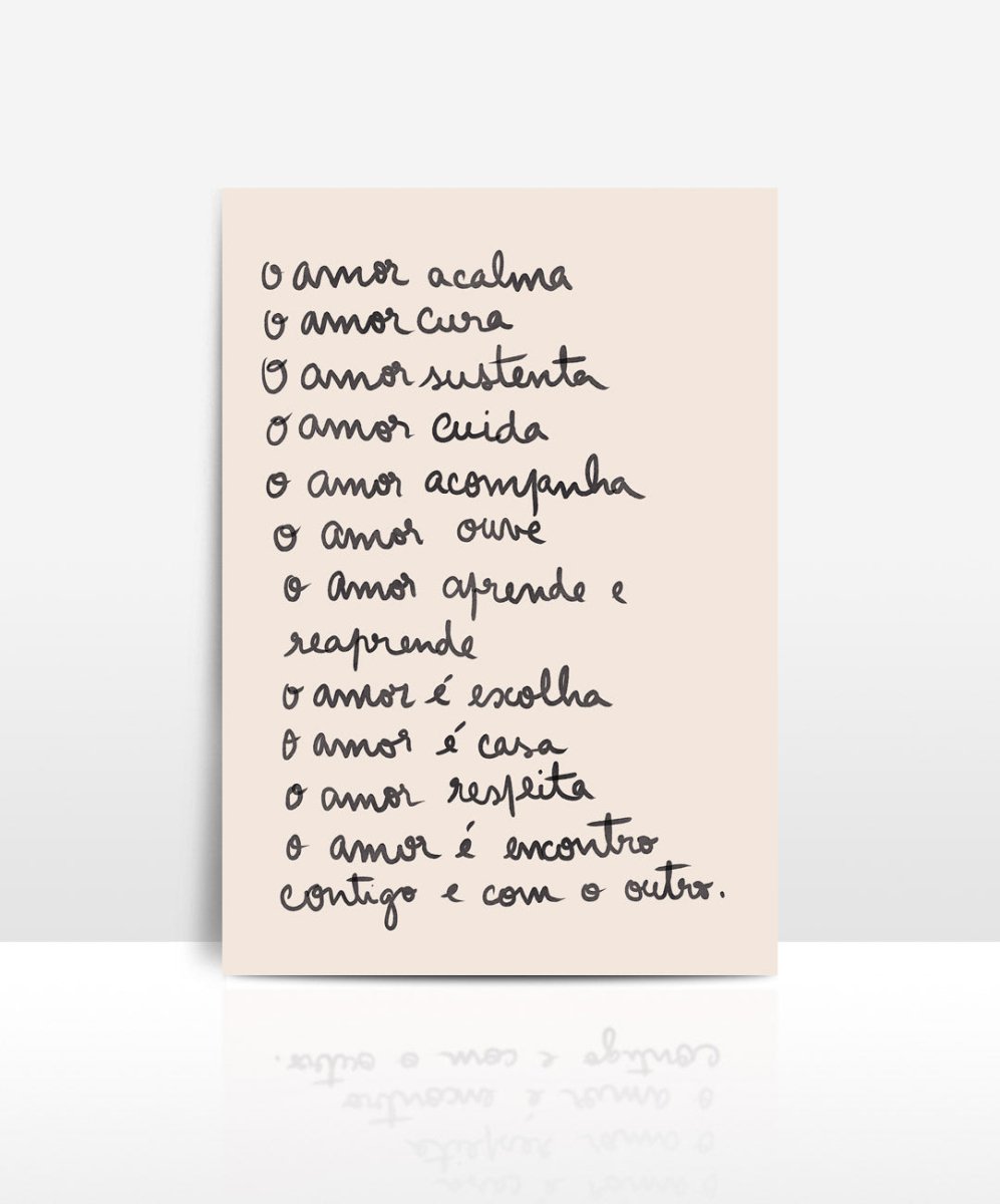 Postal 'O amor é' - Postais Catita illustrations