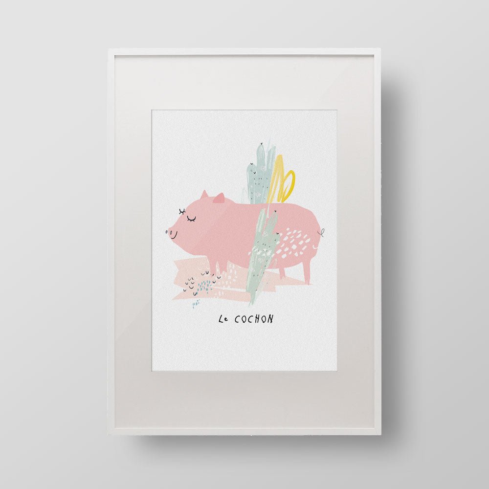 Le cochon Poster - Posters Catita illustrations