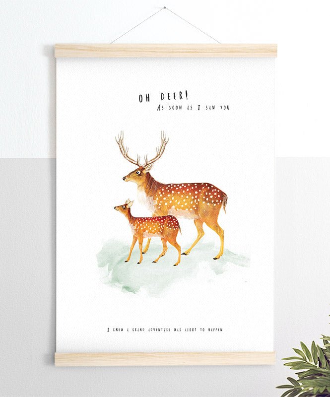 Poster Oh deer! - Posters Catita illustrations