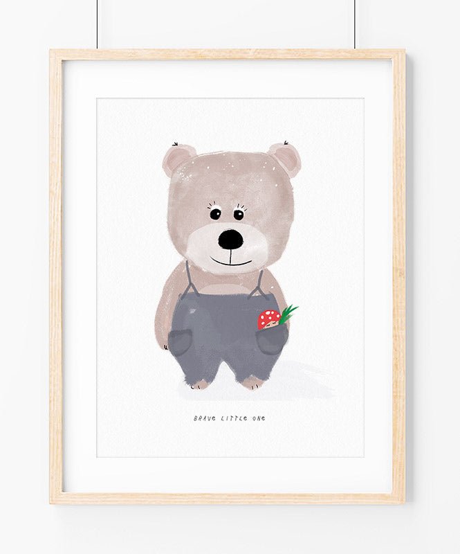 Poster Urso Valente - Posters Catita illustrations