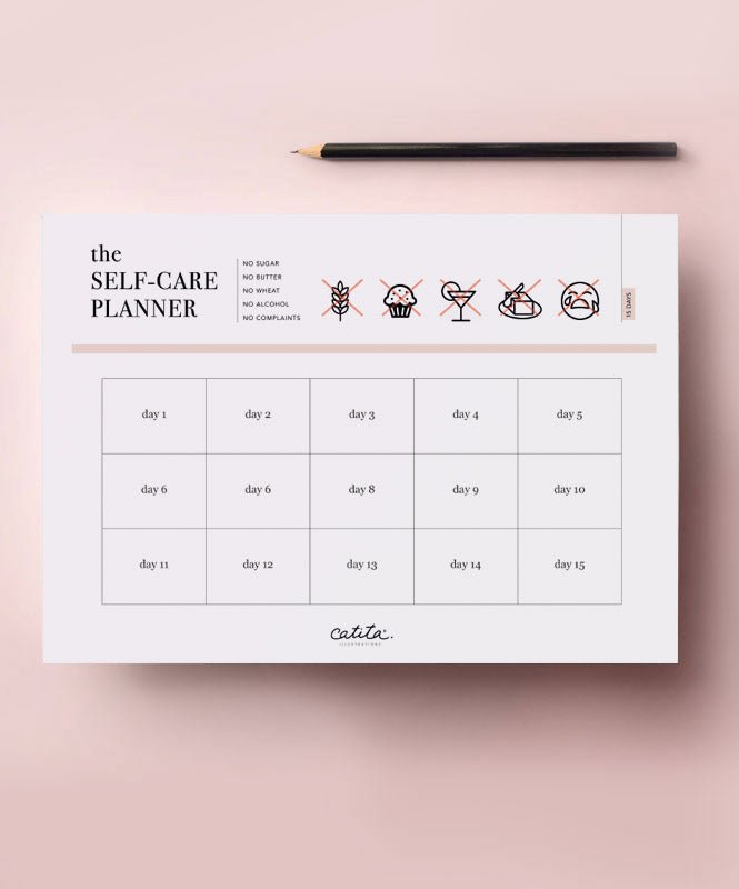 Self-care Planner - Printables Catita illustrations