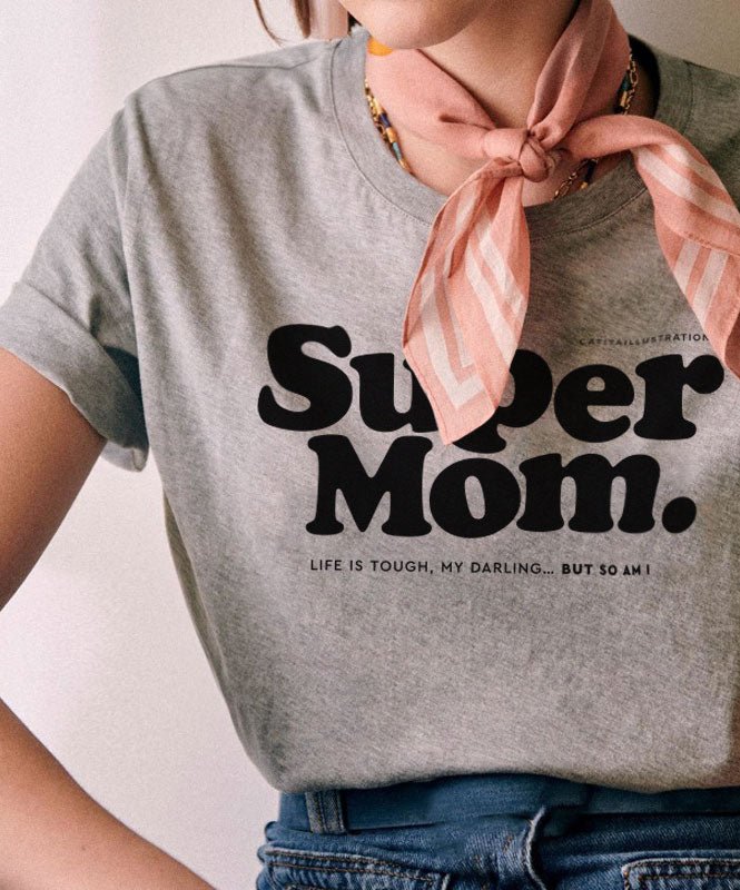 T-shirt Super Mom - T-shirts Catita illustrations