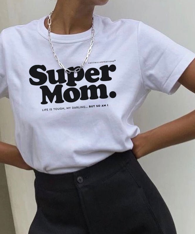 T-shirt Super Mom - T-shirts Catita illustrations