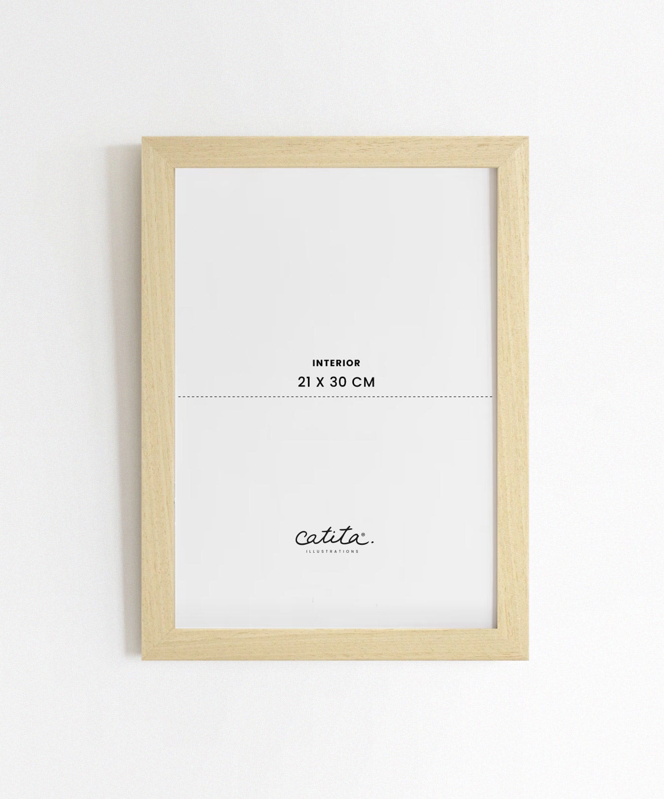 Marco de madera natural