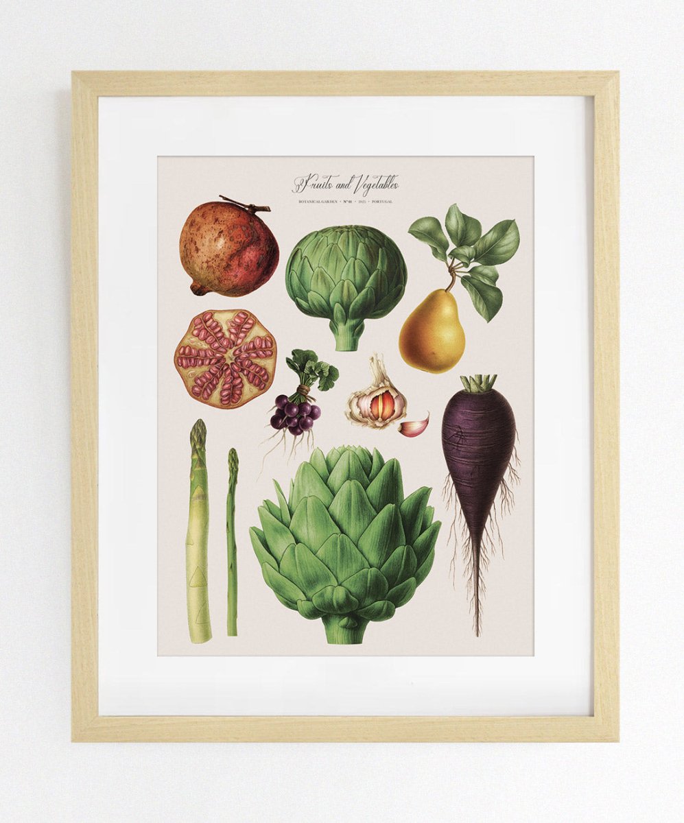Fruits and Vegetables Nr1 - Posters Catita illustrations