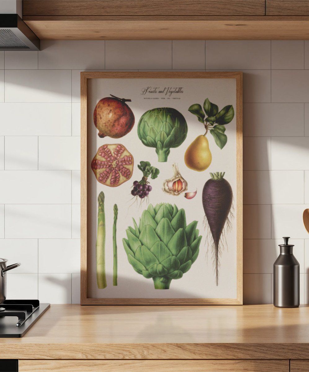Fruits and Vegetables Nr1 - Posters Catita illustrations