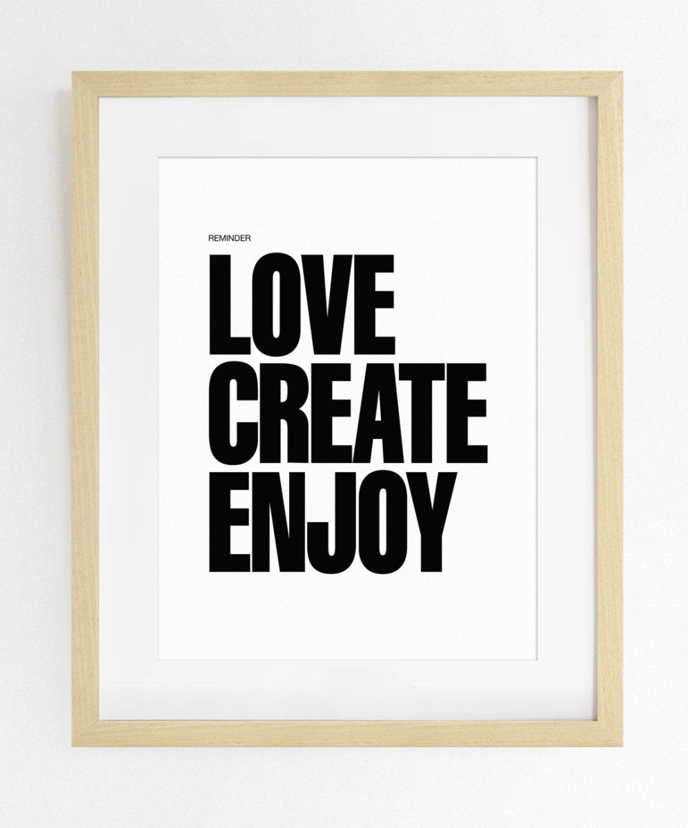 Love Create Enjoy - Posters Catita illustrations