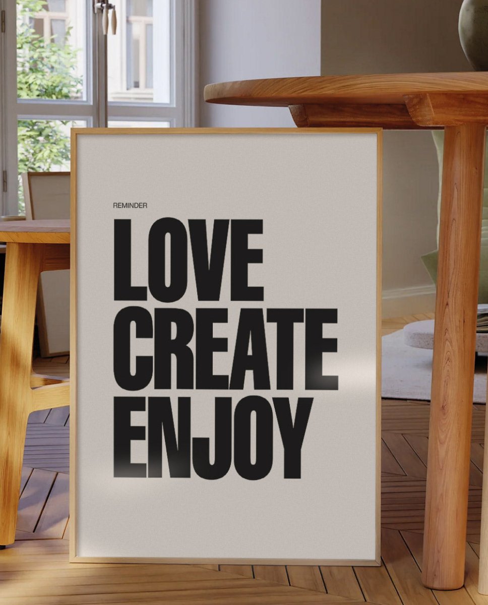 Love Create Enjoy - Posters Catita illustrations