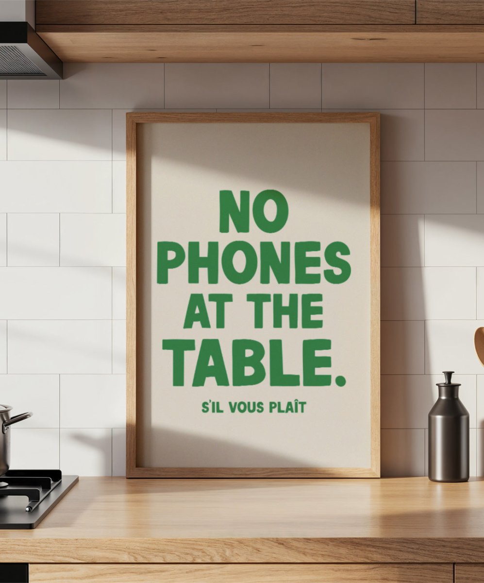 No phones at the table - Posters Catita illustrations