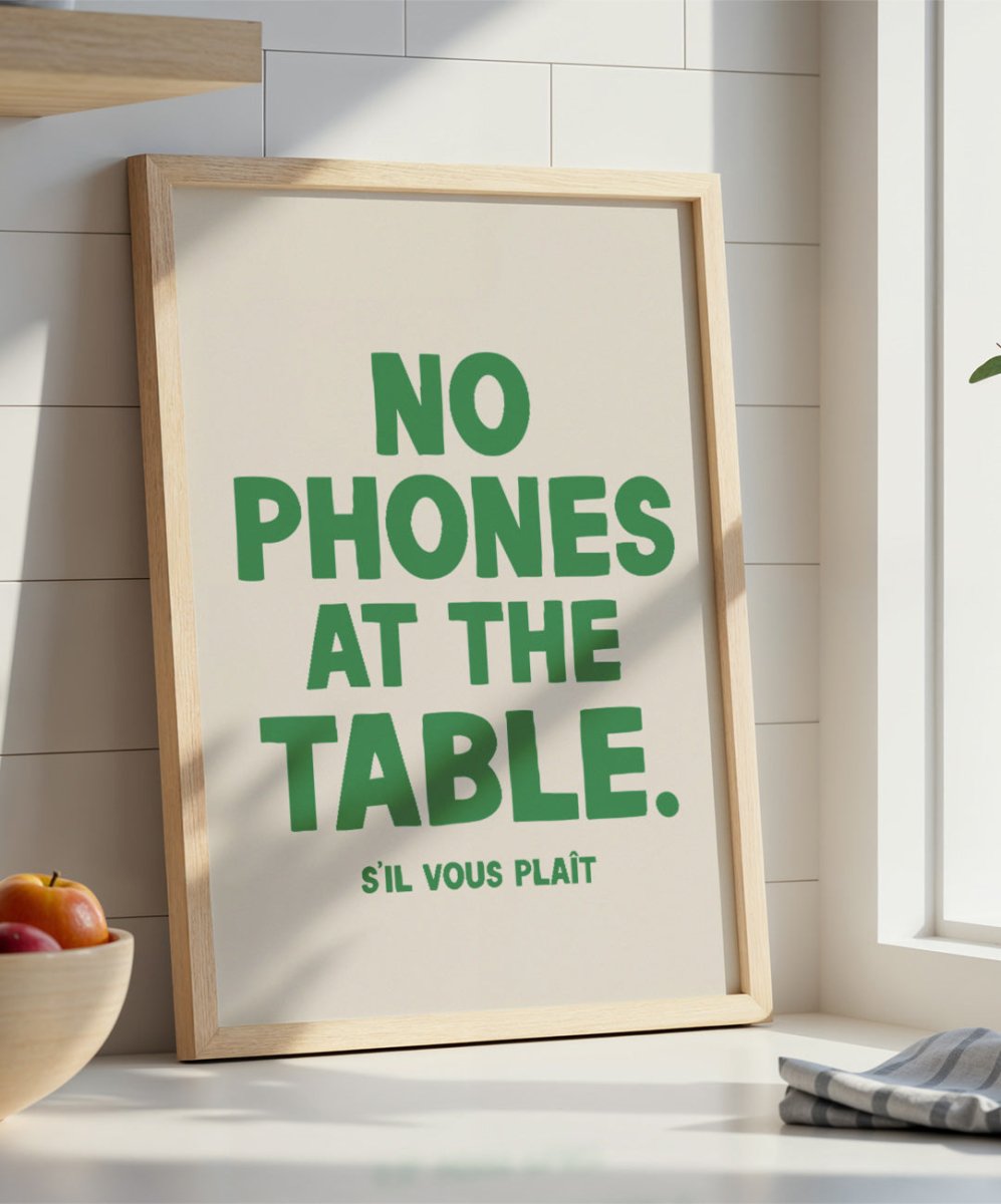 No phones at the table - Posters Catita illustrations