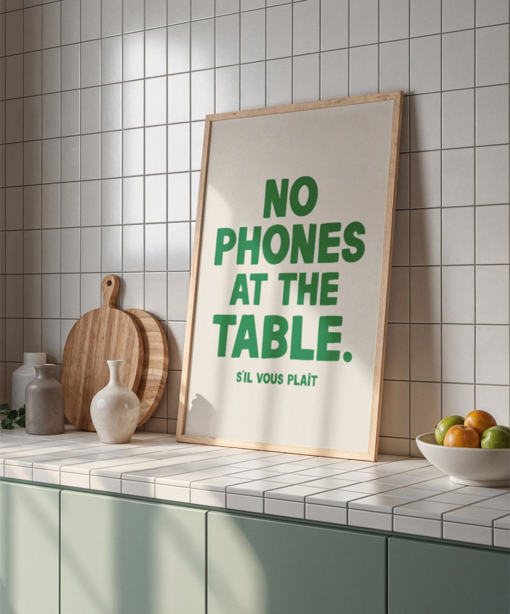 No phones at the table - Posters Catita illustrations