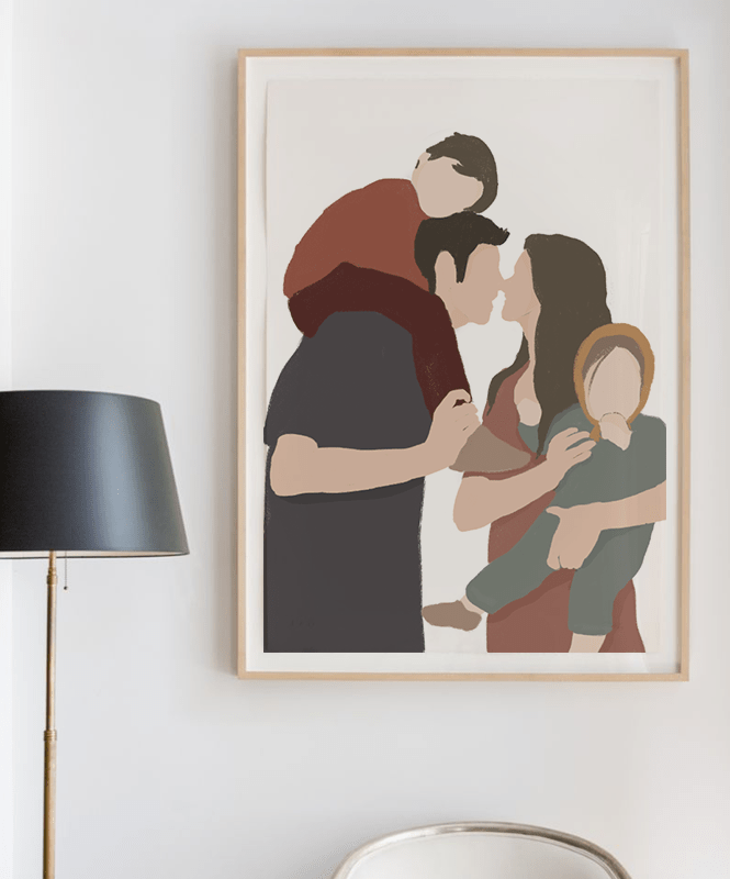 Familia Terracota (menino ou menina) - Posters Catita illustrations