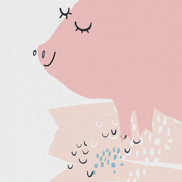 Le cochon Poster - Posters Catita illustrations