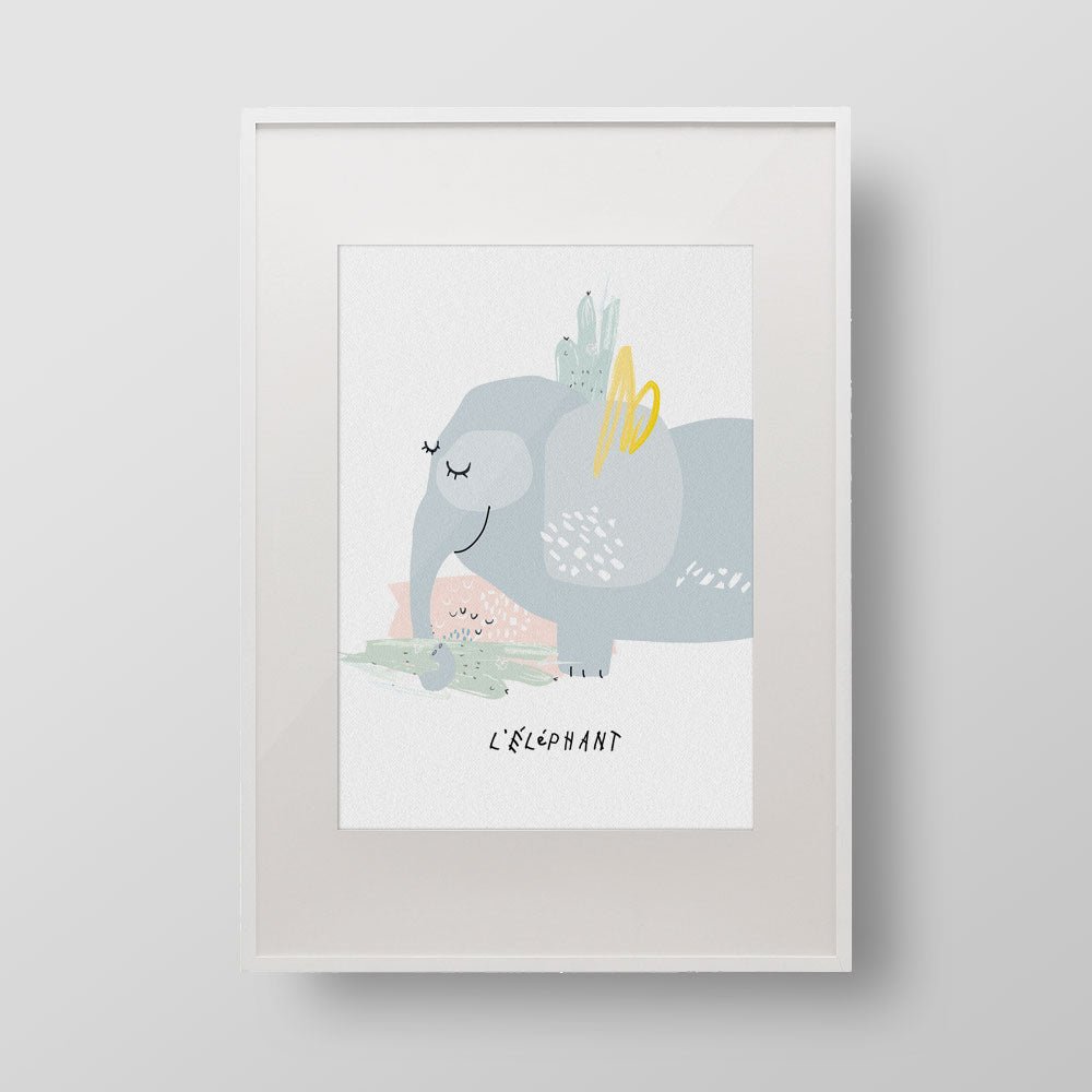 L'èlèphant - Posters Catita illustrations