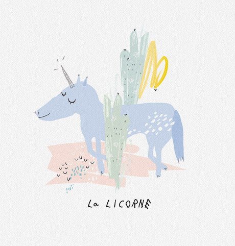 Poster La licorne - Posters Catita illustrations